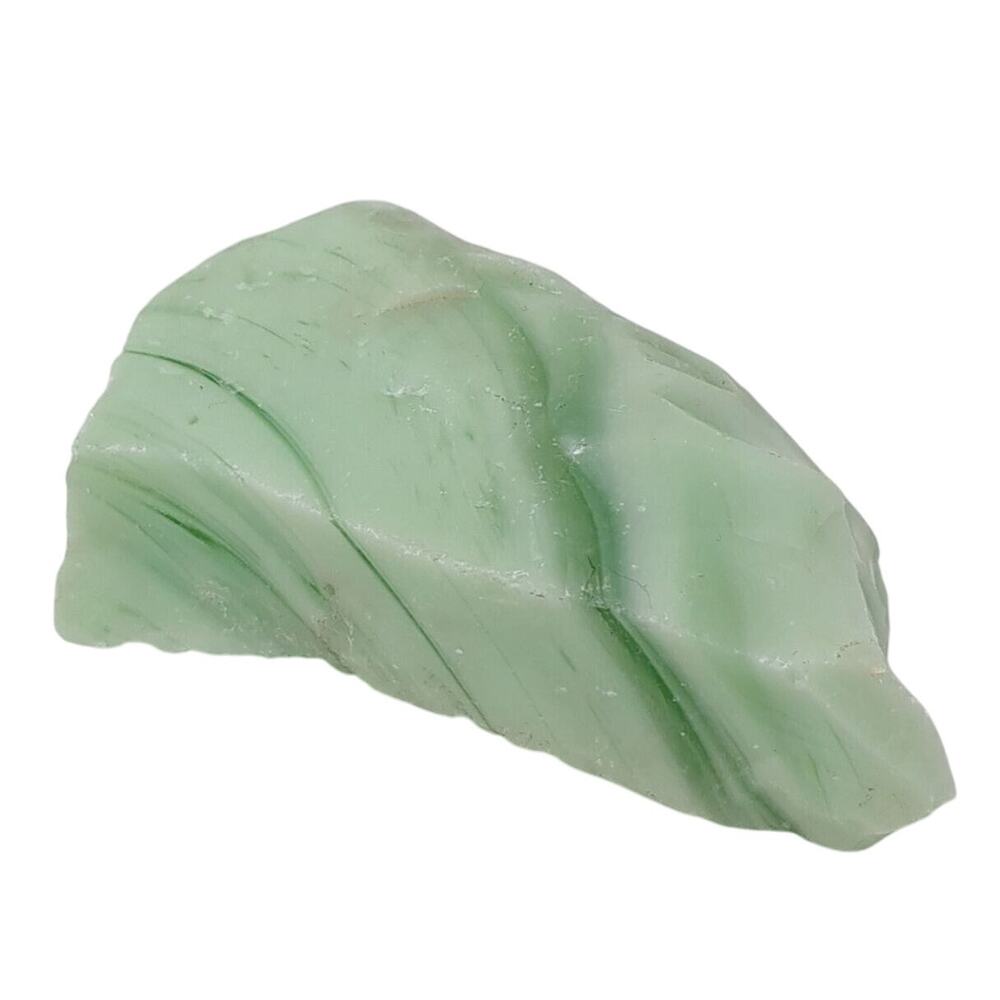 Lime‎ Emerald Green Swirl Art Glass Cullet Slag  #5L141